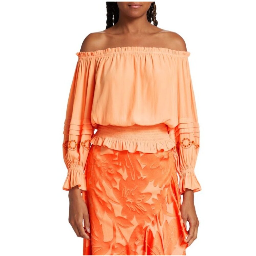 Ramy Brook Clara Off-The-Shoulder Blouse, Size S, New with Tag